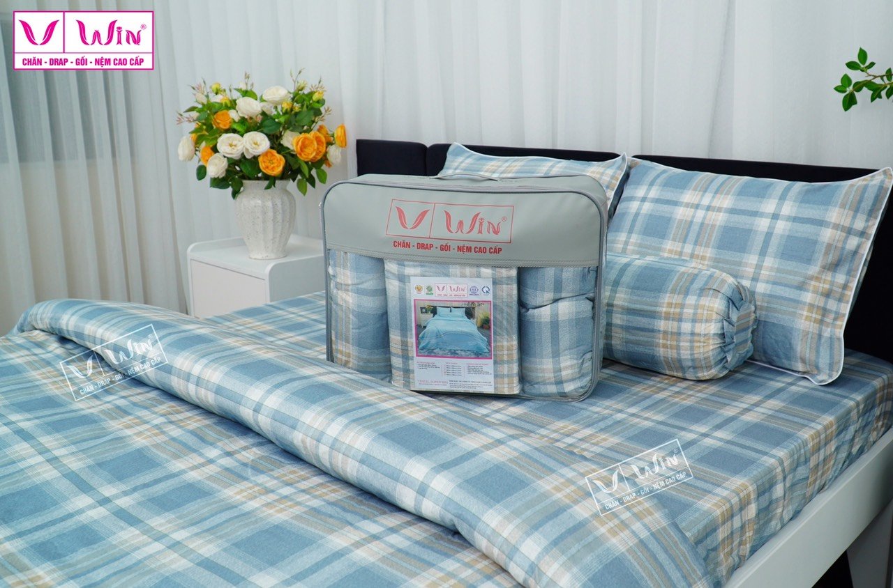 Bộ chăn ga Tencel cao cấp Thắng Lợi MS823