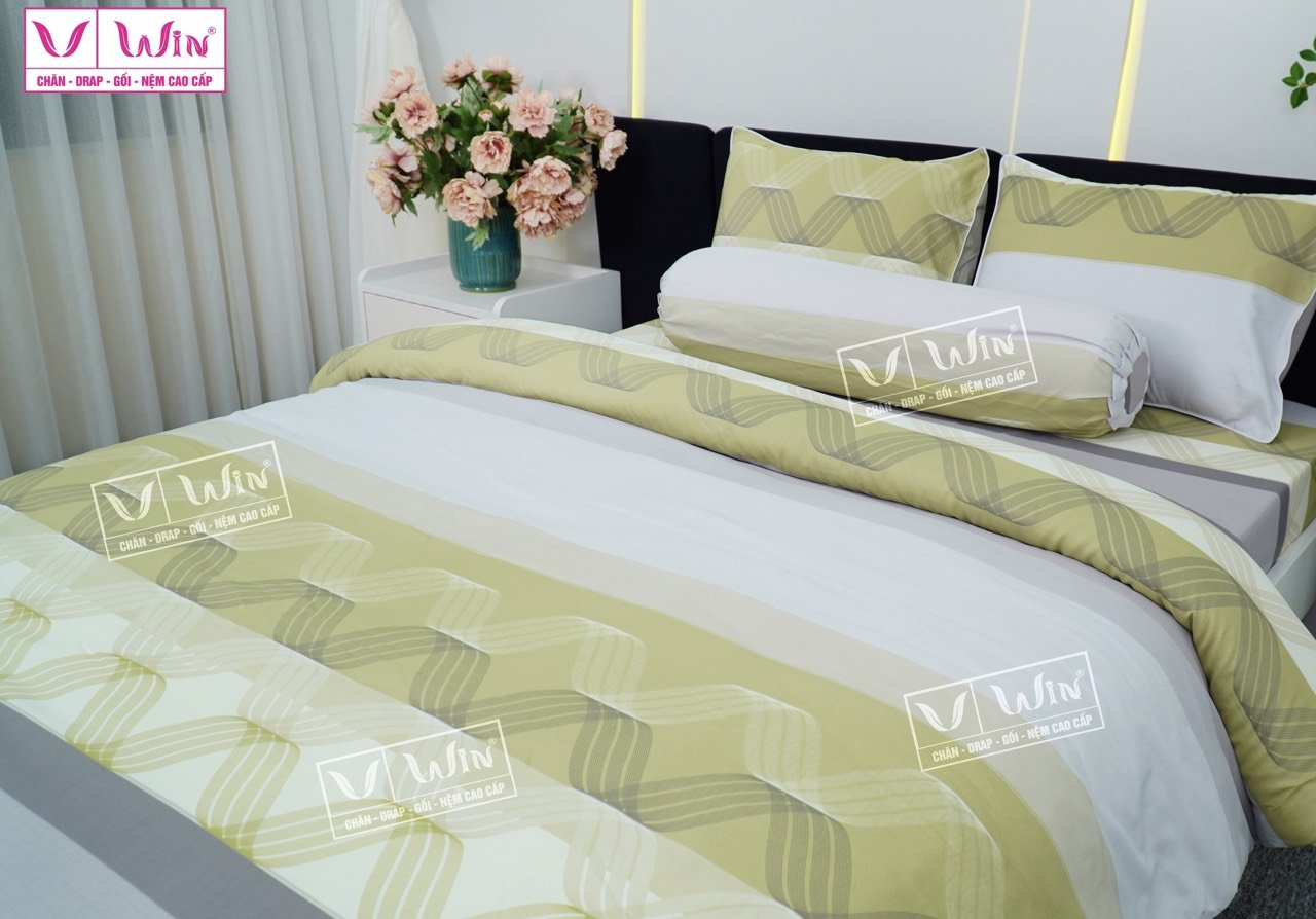 Bộ chăn ga Tencel cao cấp Thắng Lợi MS819