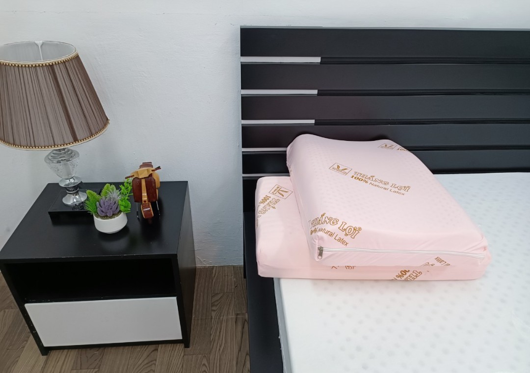 GỐI NẰM GỢN SÓNG CAO SU THIÊN NHIÊN