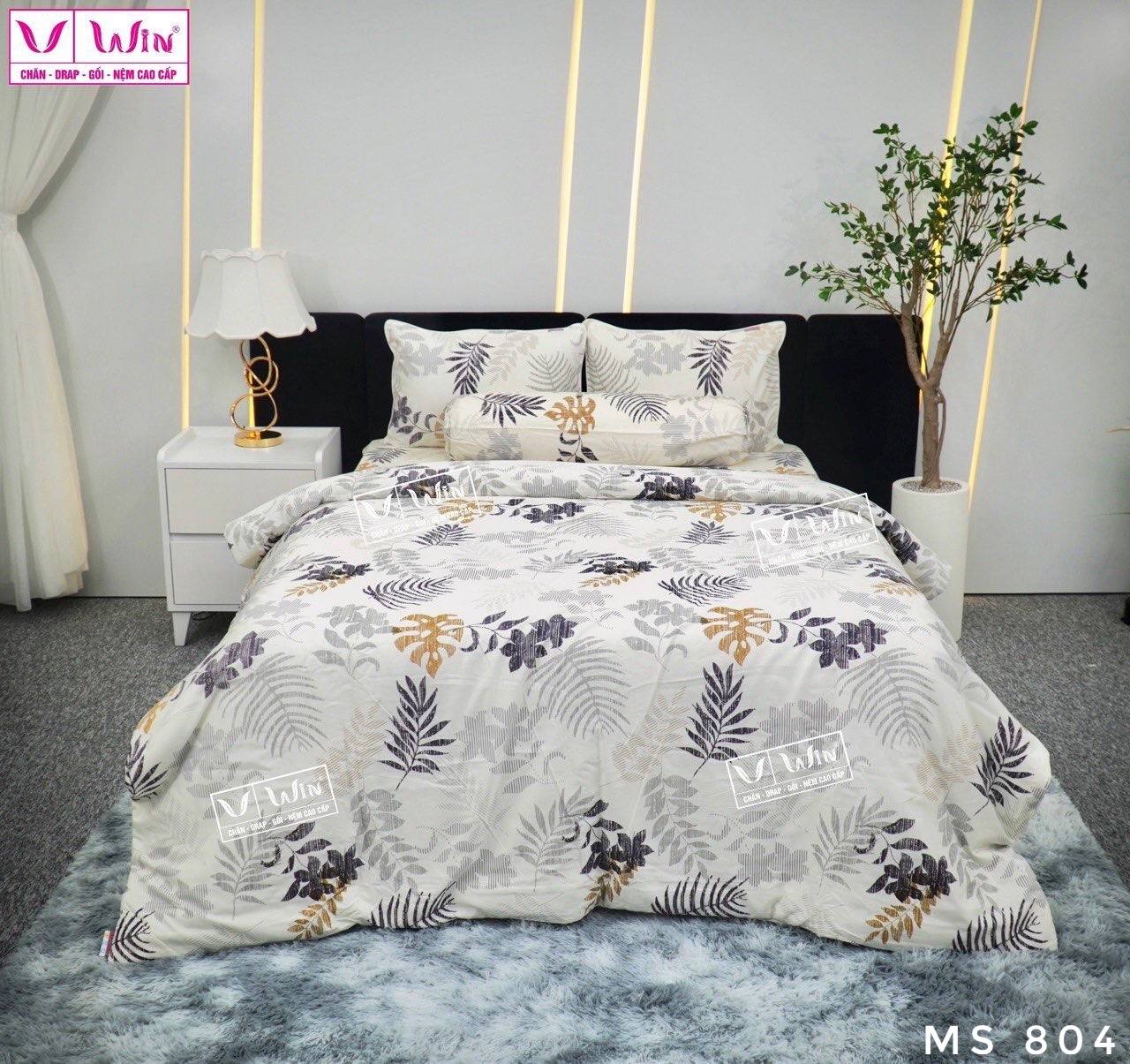 Bộ chăn ga Tencel cao cấp Thắng Lợi MS804