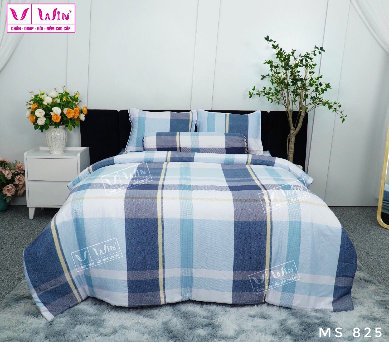 Bộ chăn ga Tencel cao cấp Thắng Lợi MS825