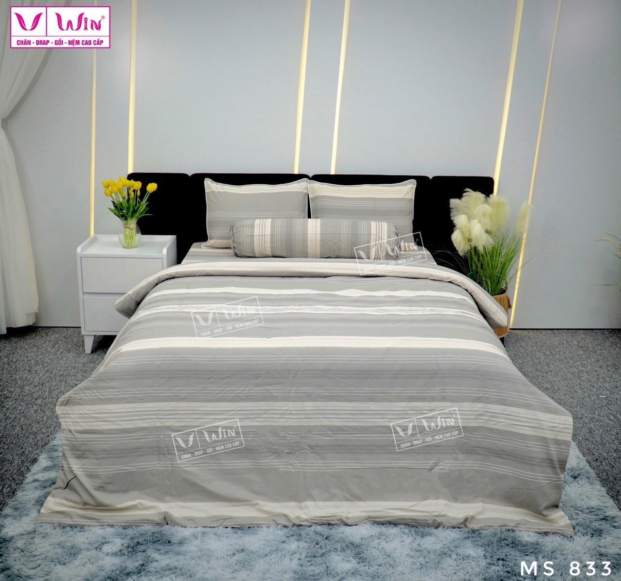 Bộ chăn ga Tencel cao cấp Thắng Lợi MS833