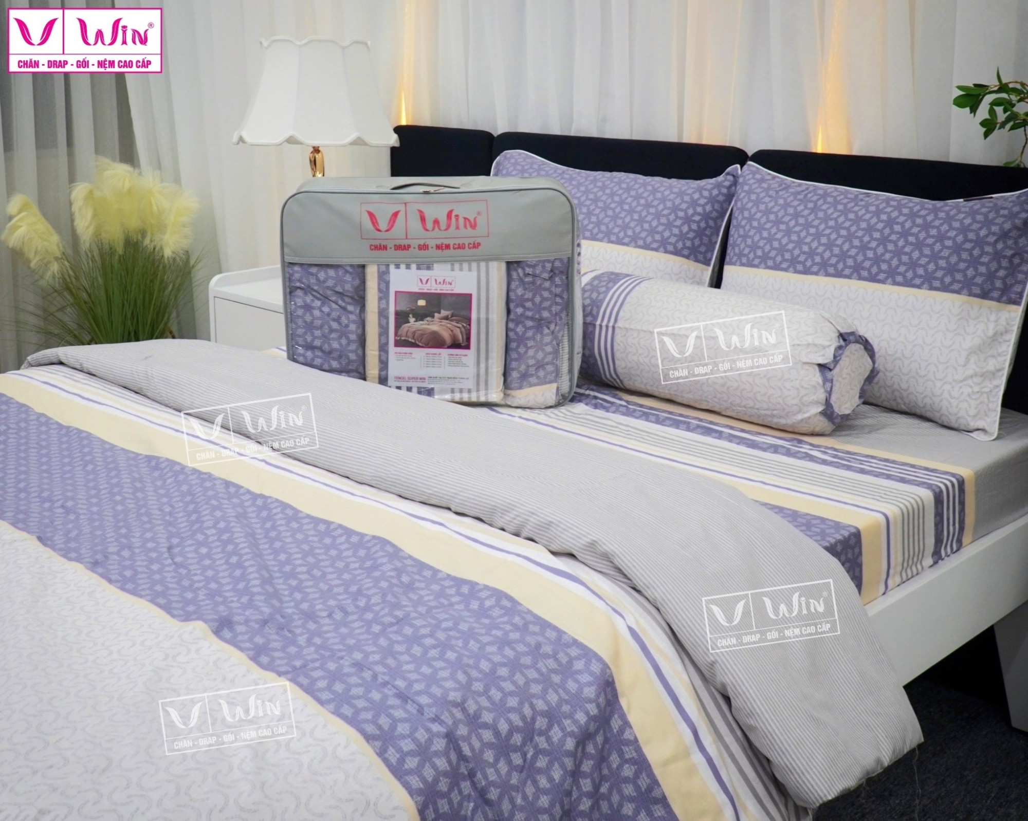 Bộ chăn ga Tencel cao cấp Thắng Lợi MS301