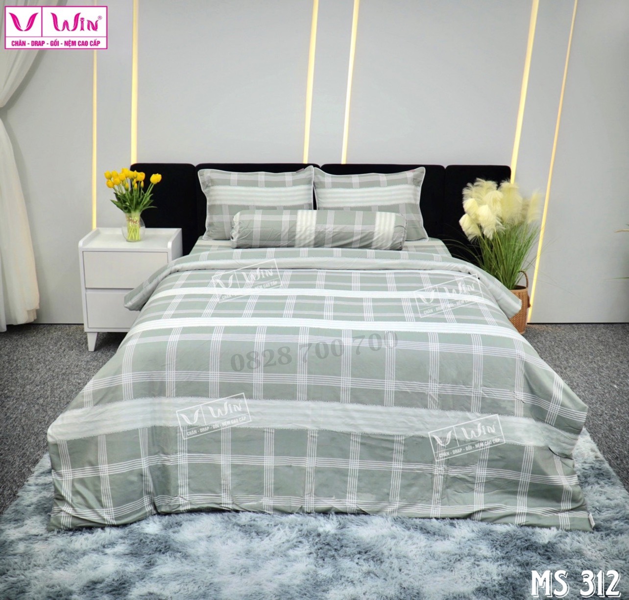 Bộ chăn ga Tencel cao cấp Thắng Lợi MS312