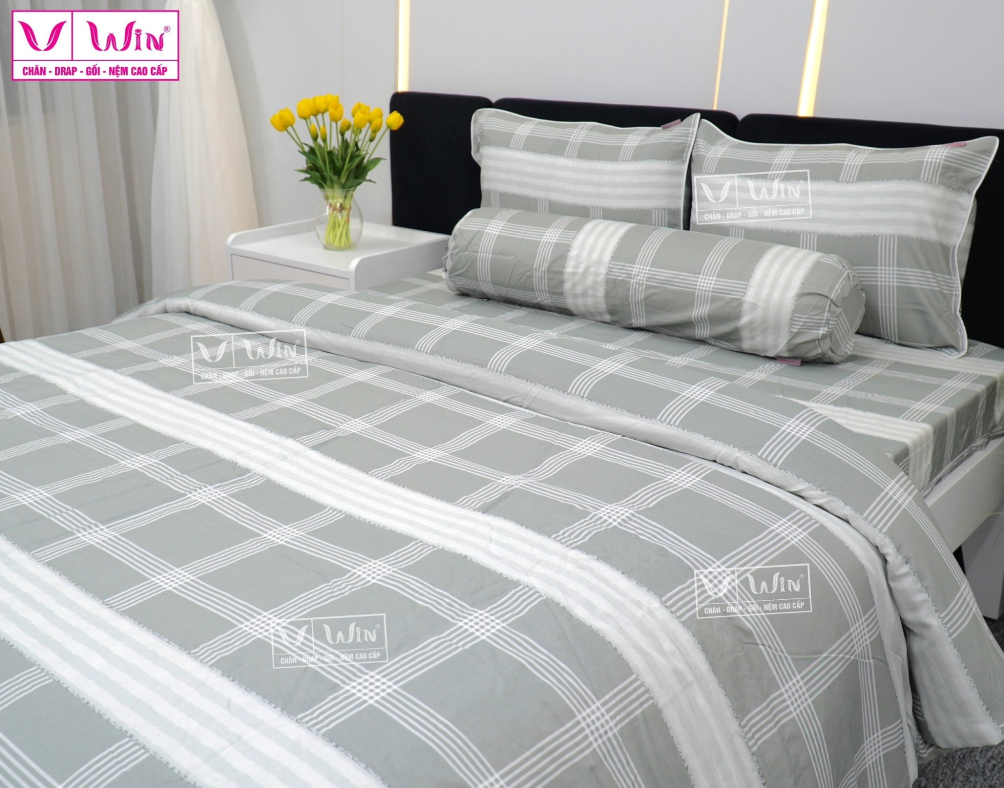 Bộ chăn ga Tencel cao cấp Thắng Lợi MS312