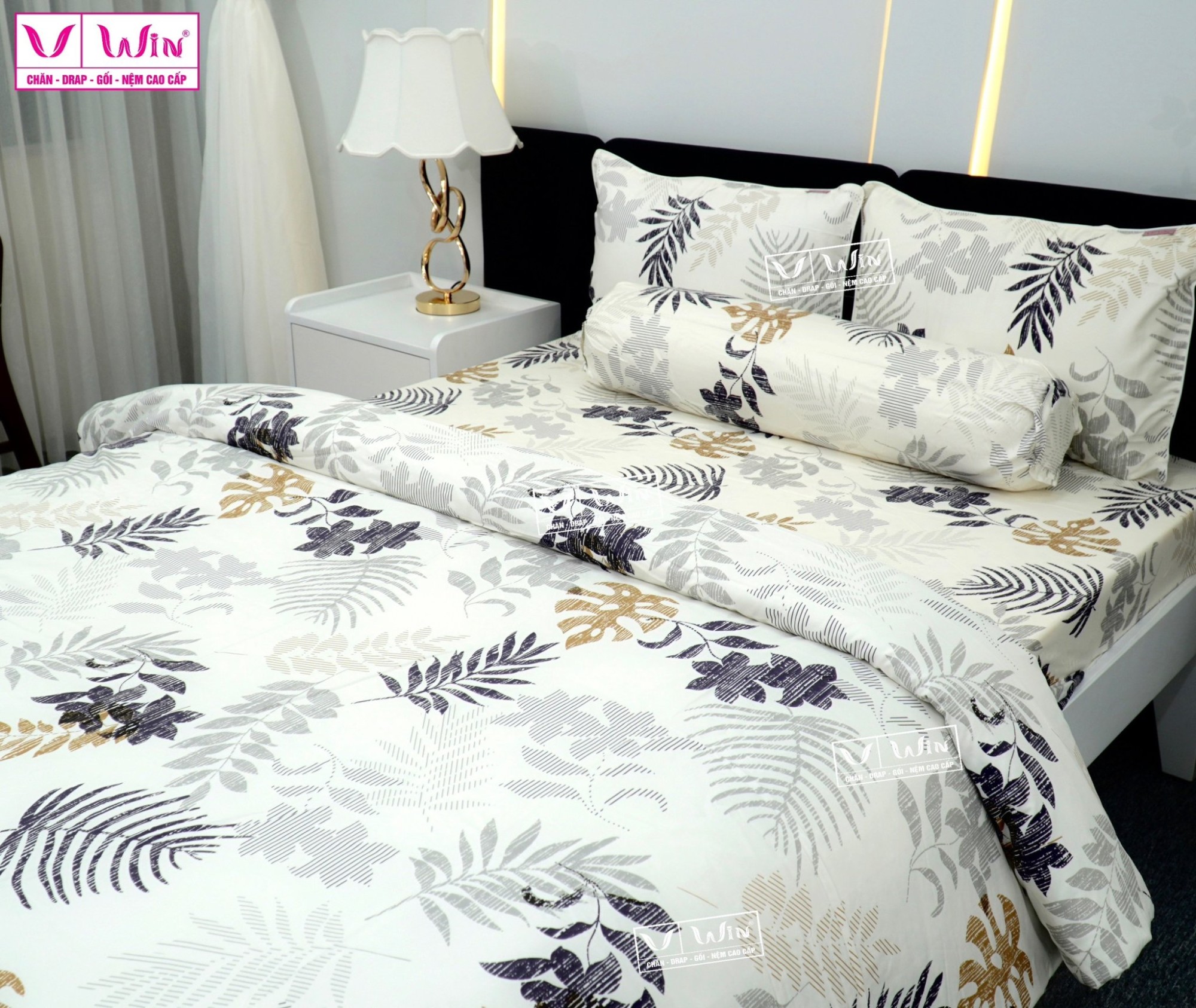 Bộ chăn ga Tencel cao cấp Thắng Lợi MS804