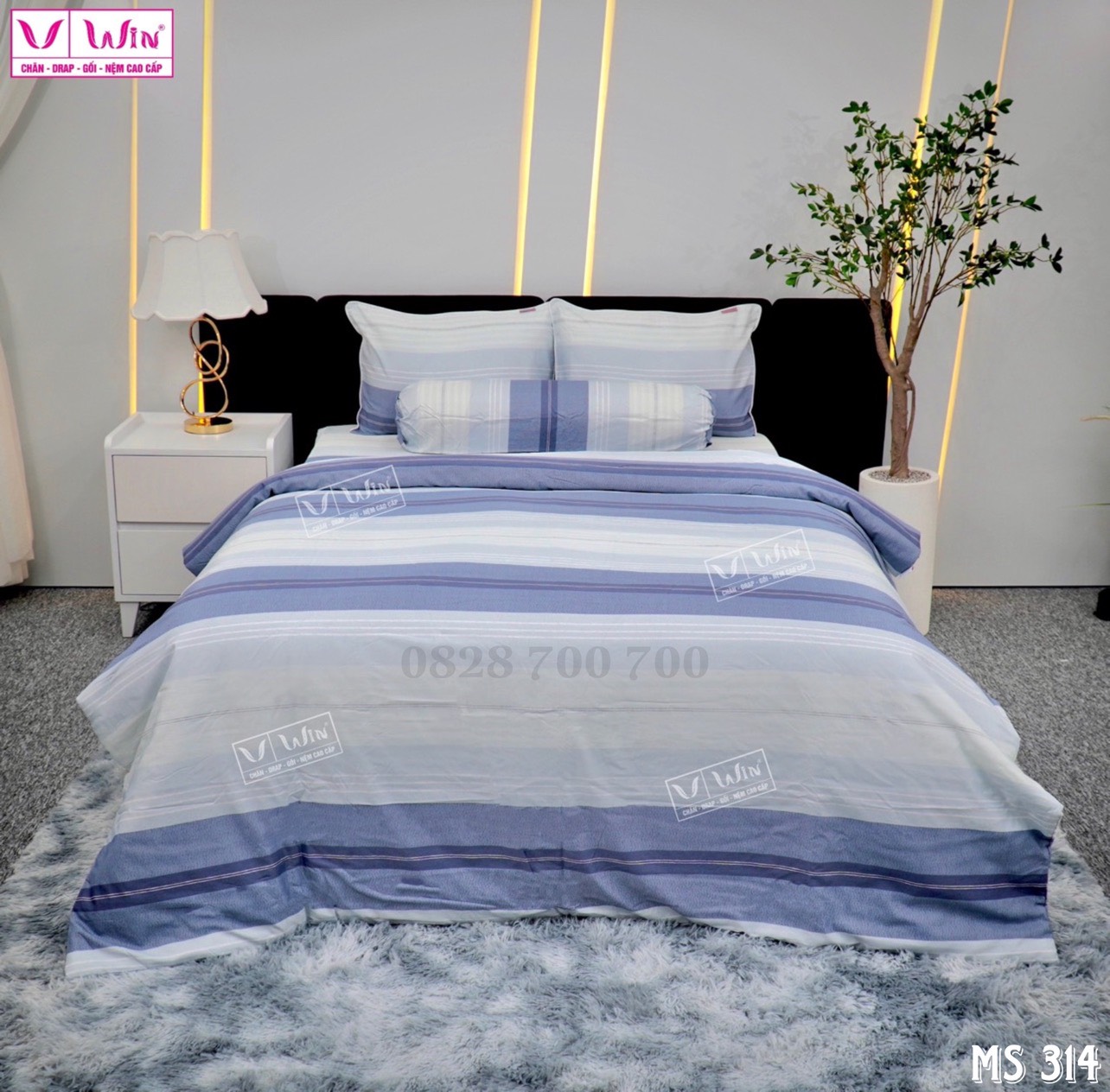 Bộ chăn ga Tencel cao cấp Thắng Lợi MS314