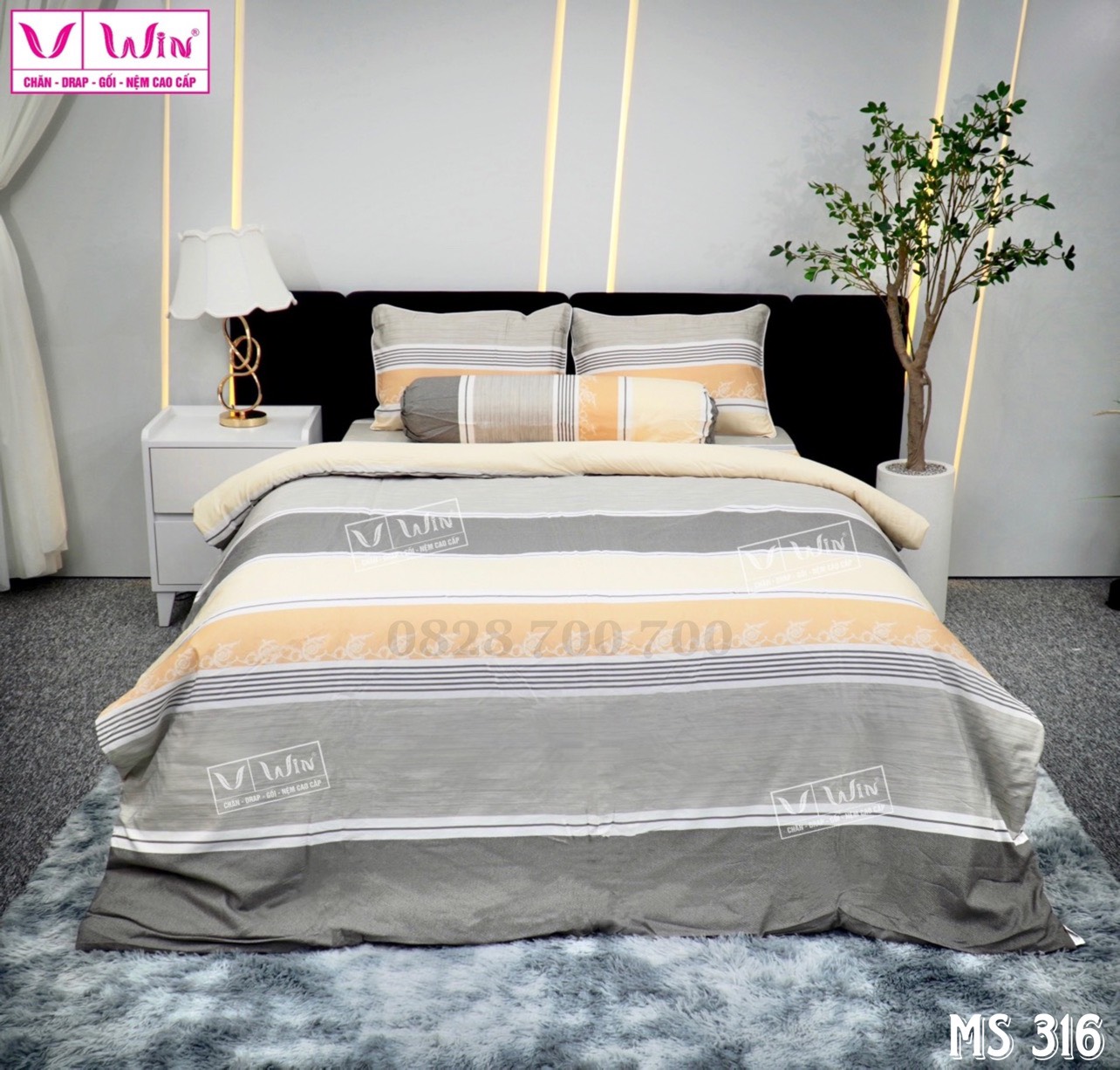 Bộ chăn ga Tencel cao cấp Thắng Lợi MS316