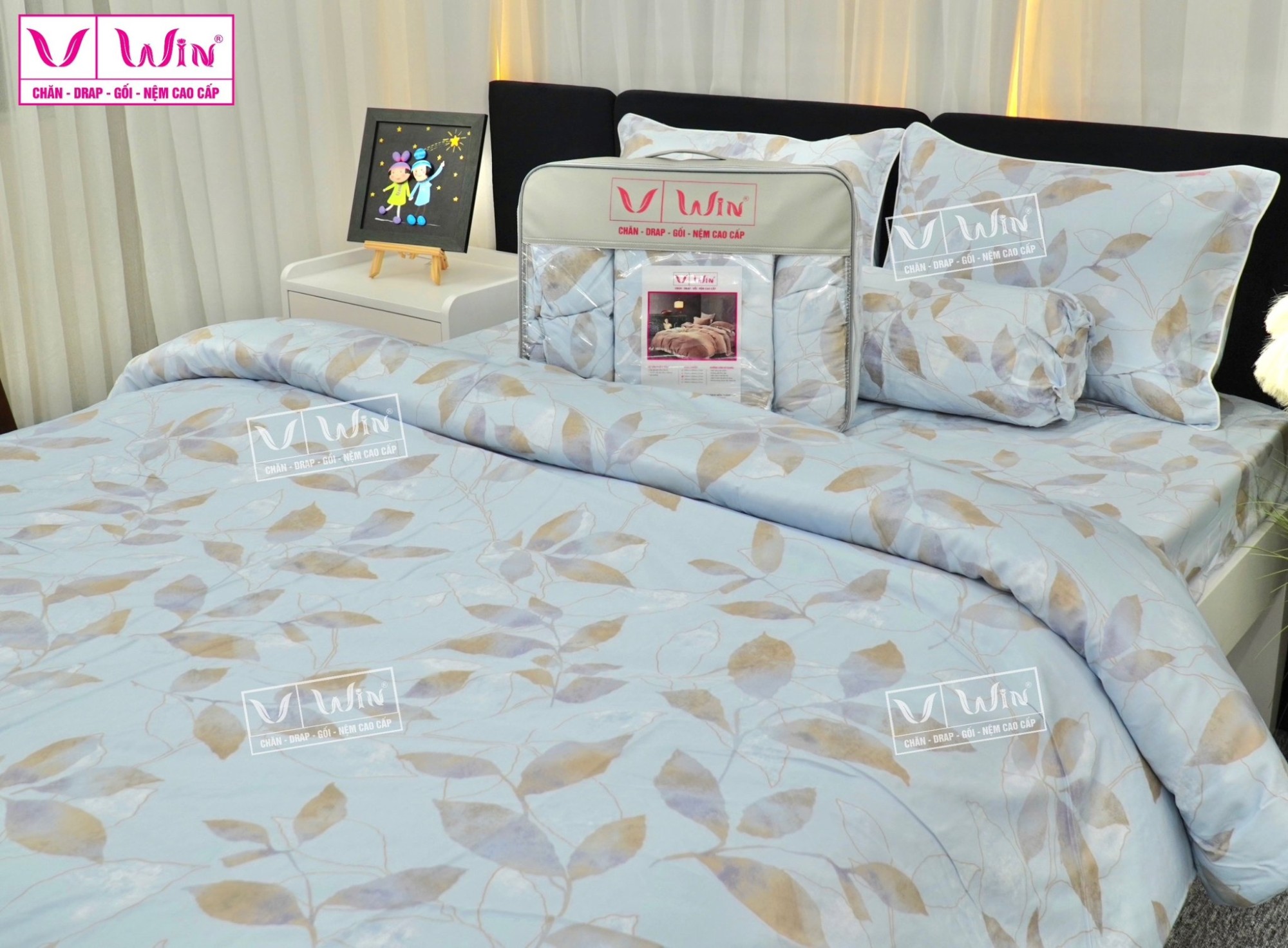 Bộ chăn ga Tencel cao cấp Thắng Lợi MS317