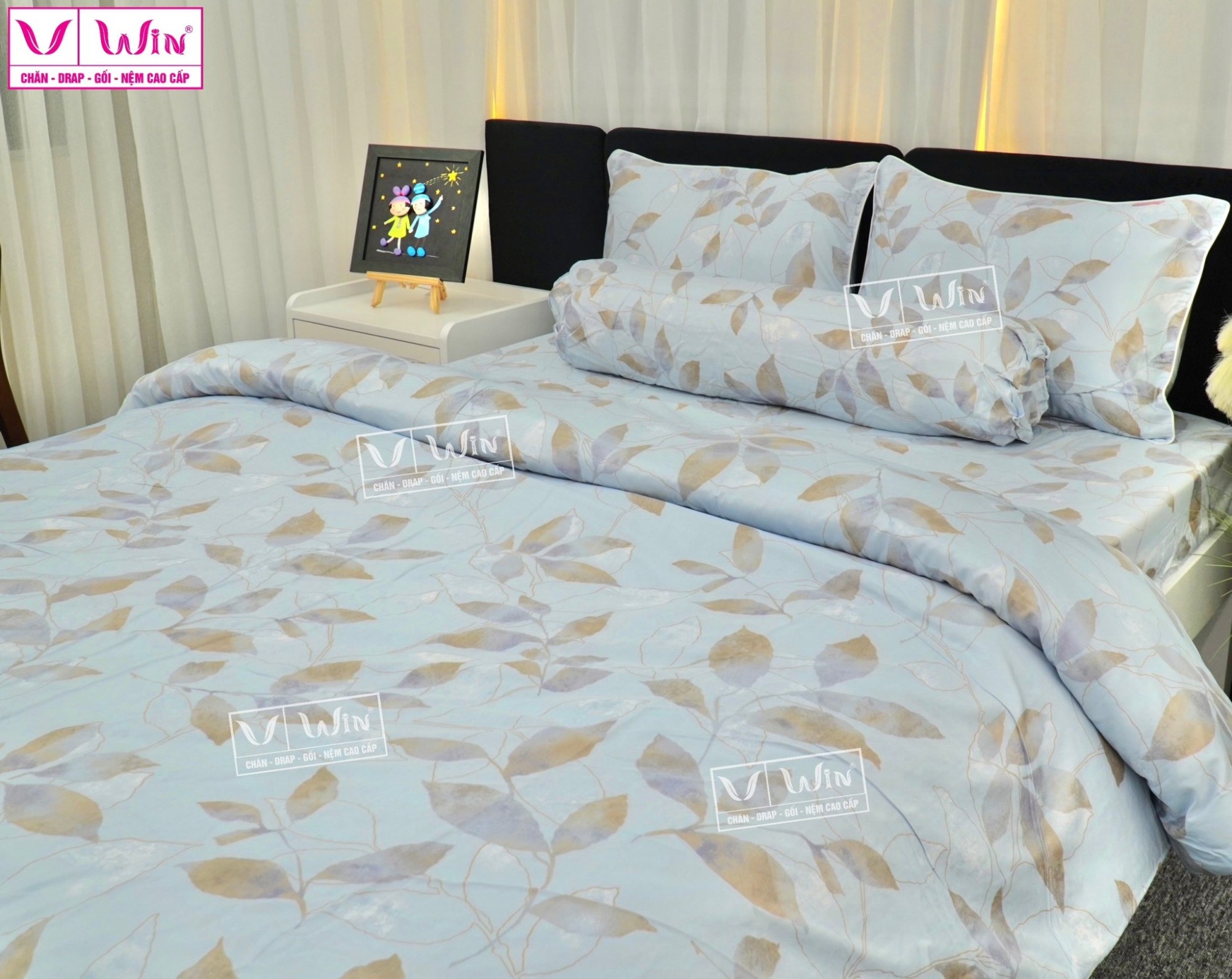 Bộ chăn ga Tencel cao cấp Thắng Lợi MS317