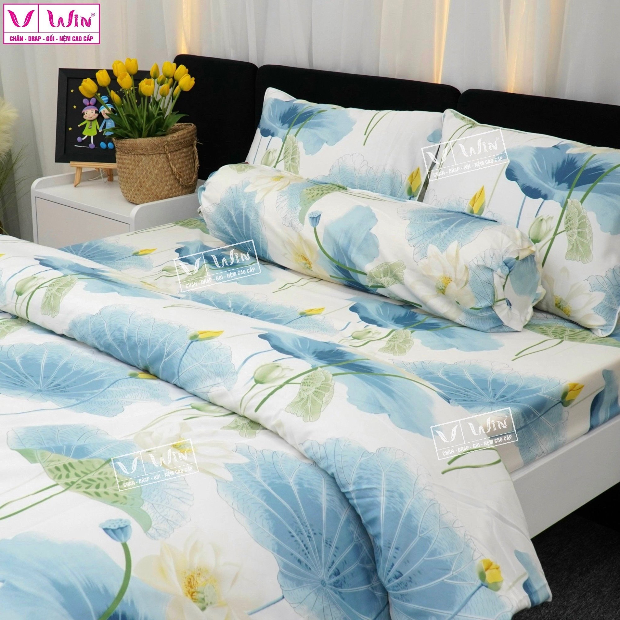 Bộ chăn ga Tencel cao cấp Thắng Lợi MS318