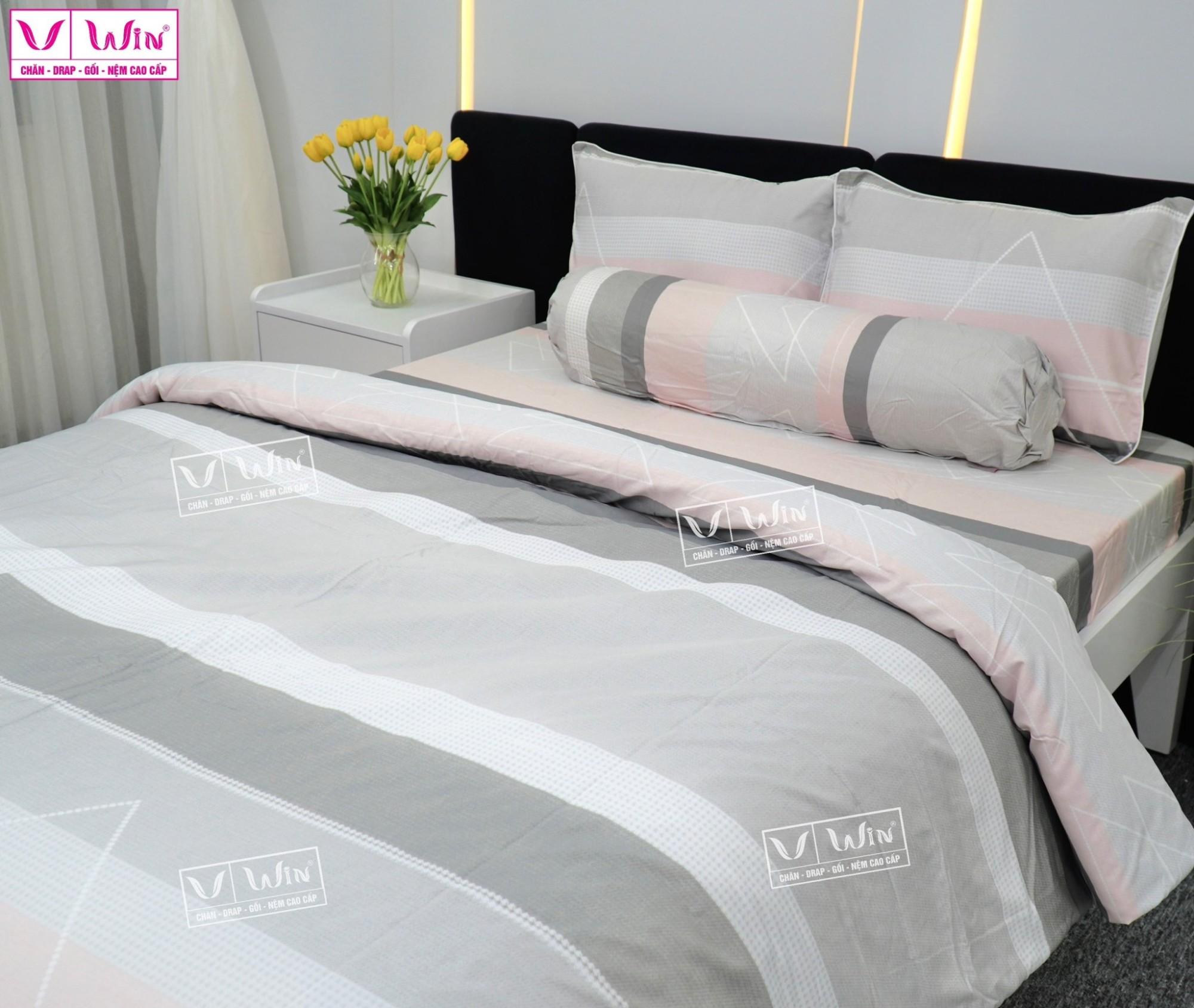 Bộ chăn ga Tencel cao cấp Thắng Lợi MS836