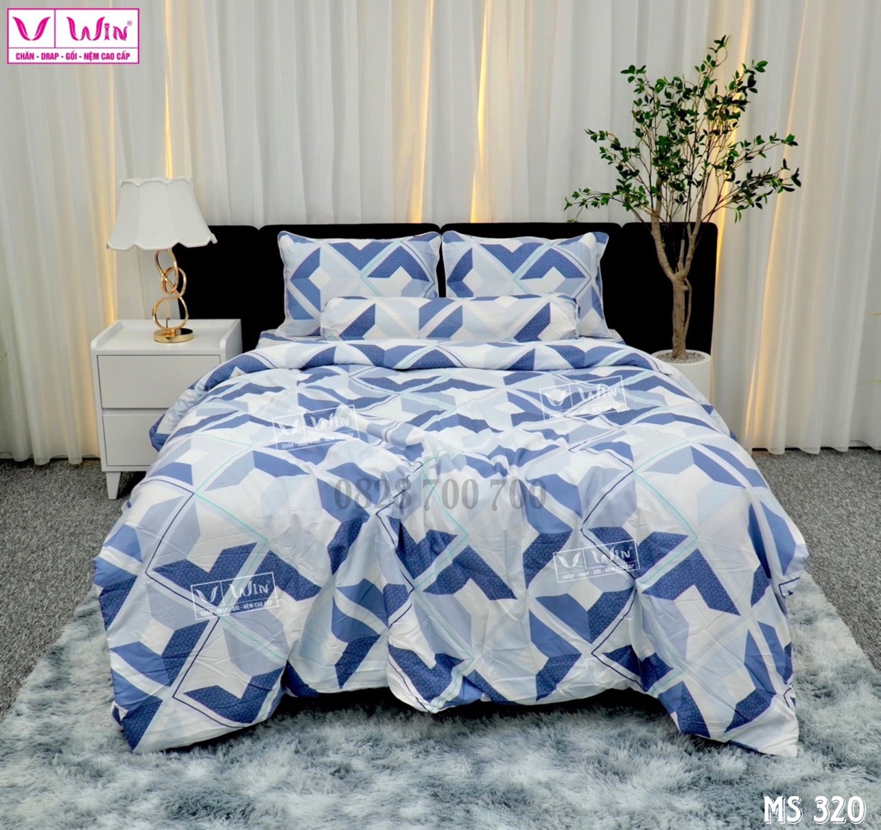 Bộ chăn ga Tencel cao cấp Thắng Lợi MS320